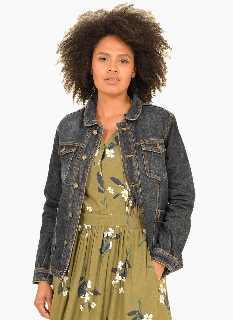 Borg lined denim jacket womens sale