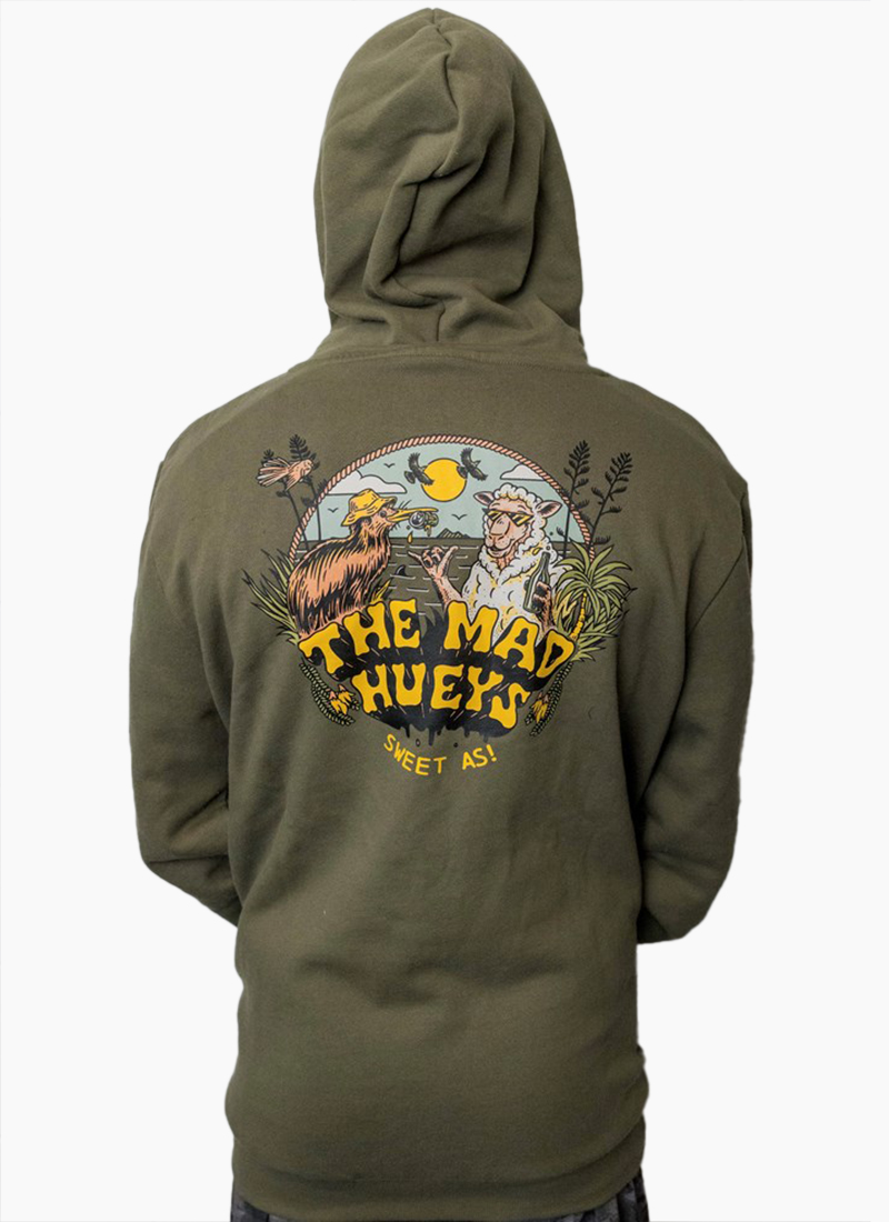 The Mad Hueys Sweet As Hoodie Olive Shop The Mad Hueys Online