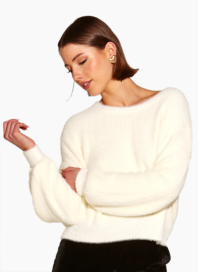 Fate Becker Highland Grace Fluffy Jumper Cream Shop Fate Becker Online