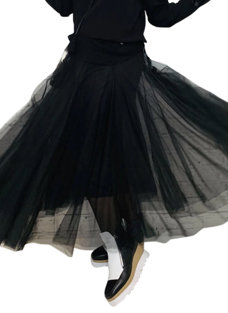 Black Tulle Skirt | Ballerina Length | 3 Layered Tulle Skirt