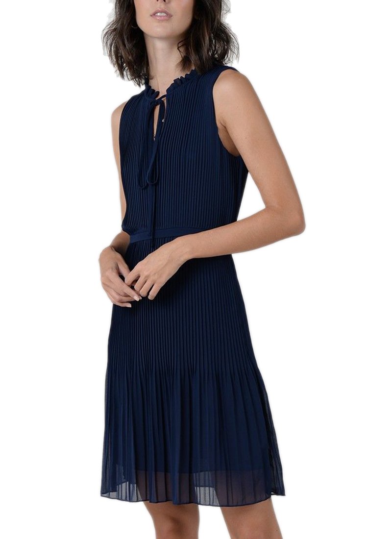 Molly Bracken Navy Pleated Dress | Buy Online at Mode.co.nz