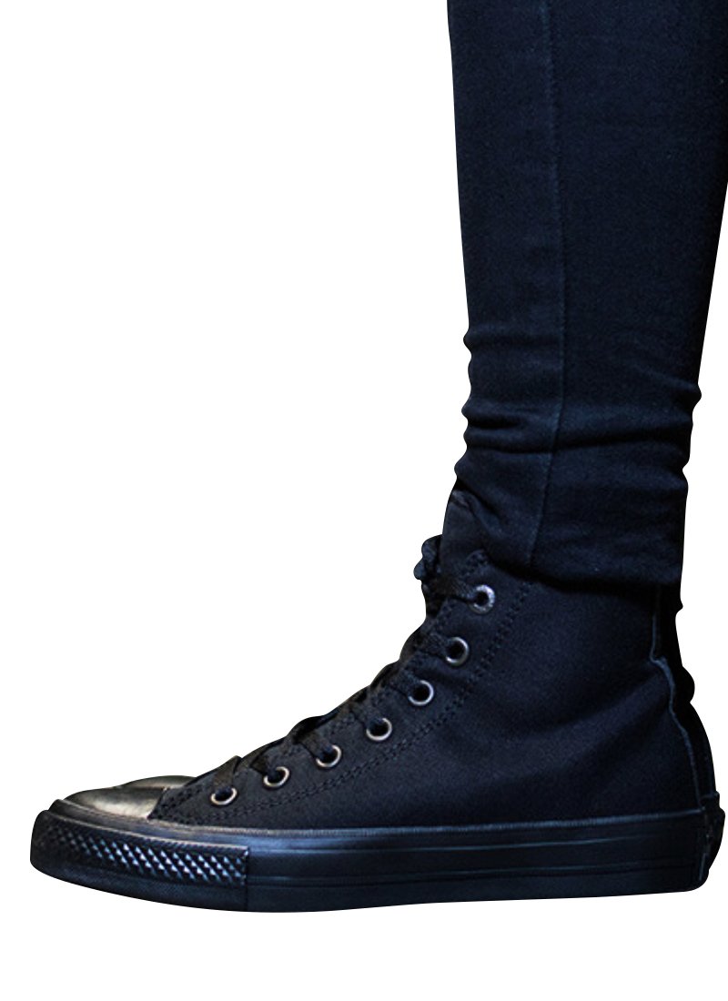 converse leather black mono