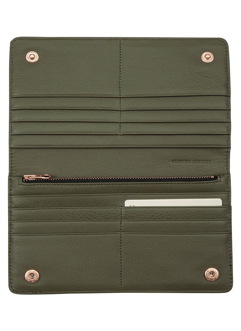 Status Anxiety Triple Threat Wallet Khaki Buy Online at Mode.co.nz