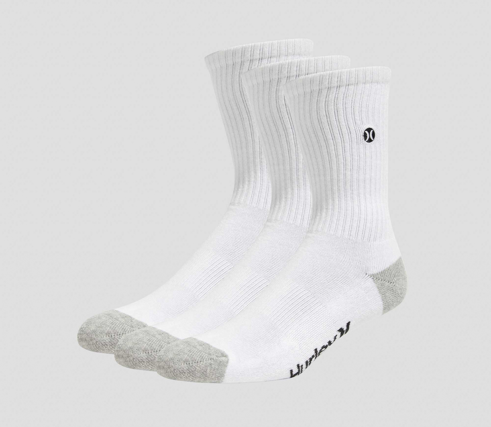 Hurley Crew Socks 3 Pack White Shop Hurley Online