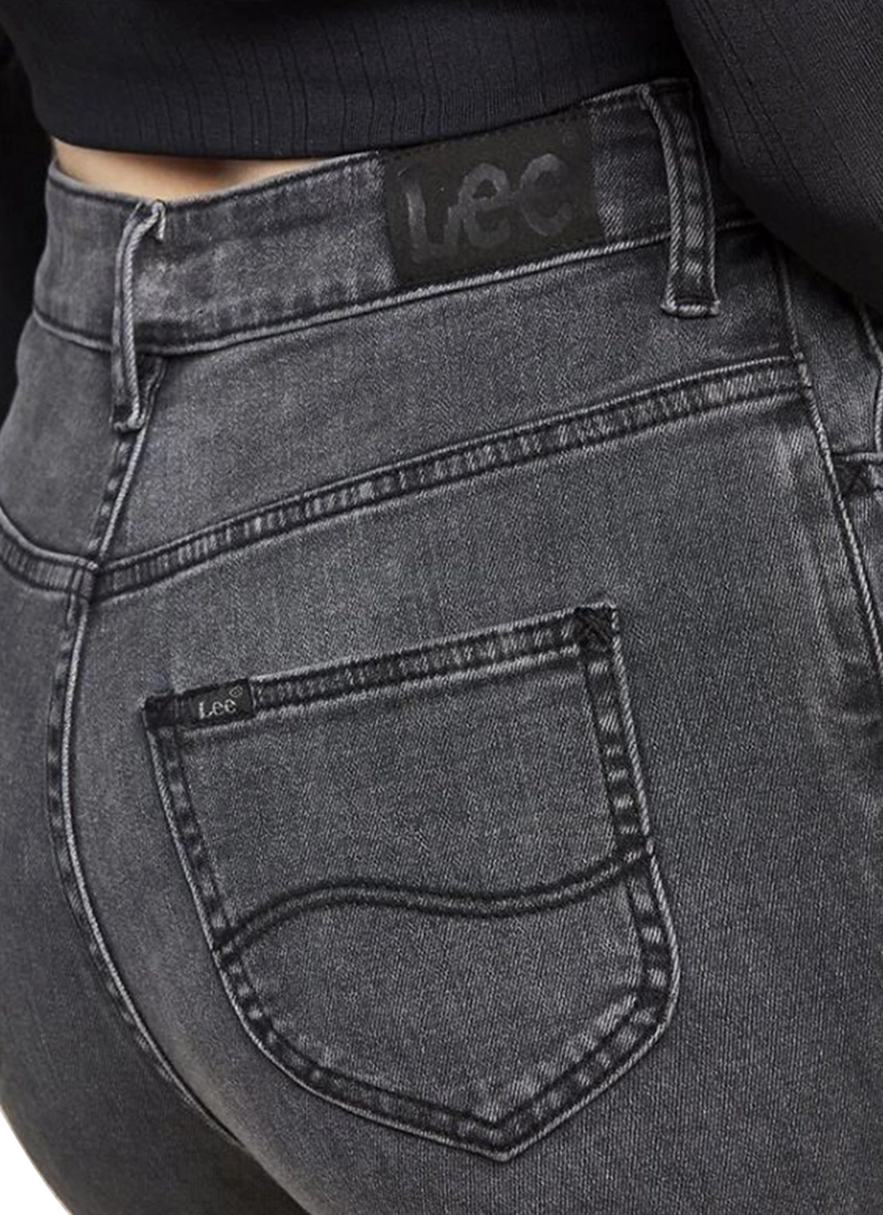 Lee Jeans Super High Licks Crop Hysteric Black Buy Online at Mode .nz
