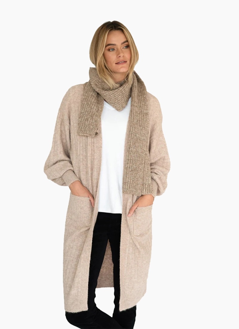 Evie Cardi in Oatmeal Evie Cardi in Oatmeal