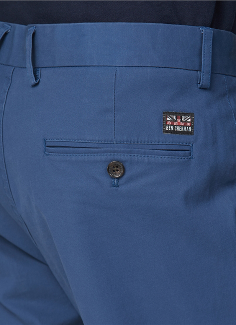 Ben Sherman Dark Blue Slim Stretch Chino | Buy Online at Mode.co.nz