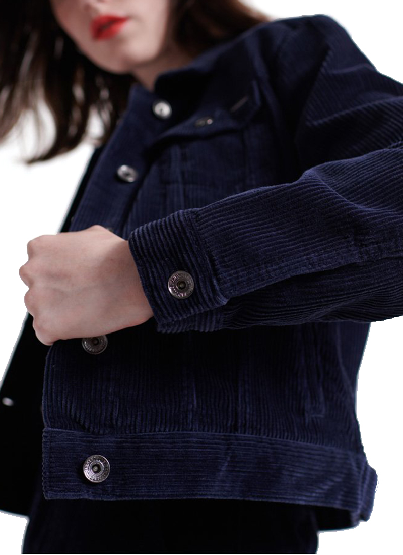 Superdry Cord Girlfriend Jacket - Navy 