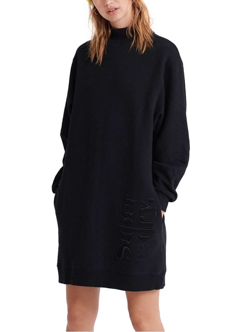 black long sleeve t shirt dress