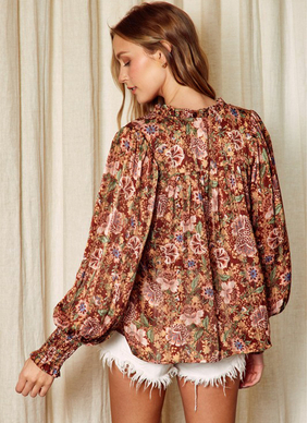 Floral Jacquard Blouse