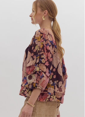 Sweet Nothings Blouse - Brown