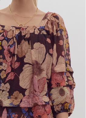 Sweet Nothings Blouse - Brown