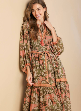 Anna Floral Midi Dress