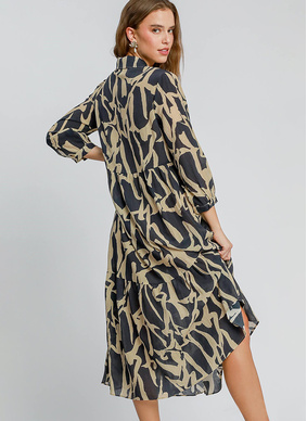 Rosalyn Abstract Dress - Black