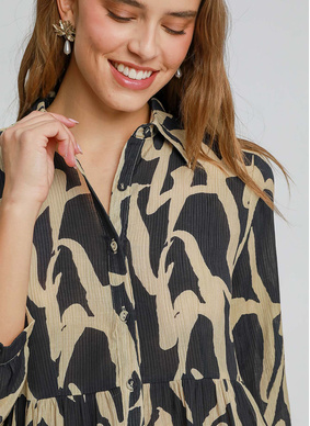 Rosalyn Abstract Dress - Black
