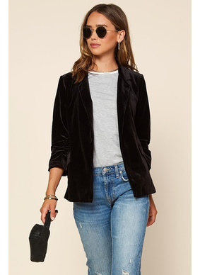 Velvet Blazer - Black
