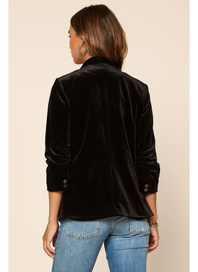 Velvet Blazer - Black