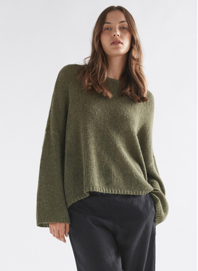 Elk Agna Sweater - Dark Olive