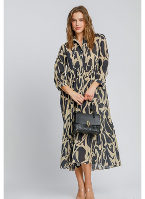 Rosalyn Abstract Dress - Black