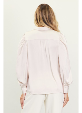 Pamela Satin Blouse - Champagne