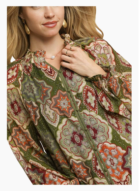 Mosaic Print Blouse