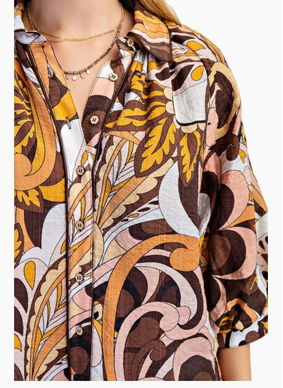 Aria Blouse - Brown