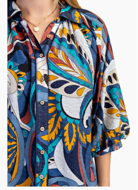 Aria Blouse - Indigo