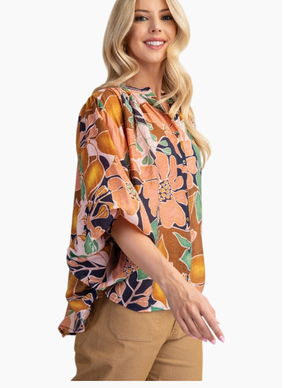 Rhea Floral Print Blouse