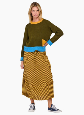 Boom Shankar Guru Pant - Mustard Seersucker