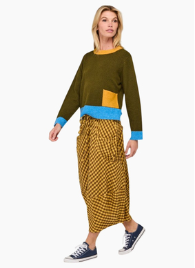 Boom Shankar Guru Pant - Mustard Seersucker