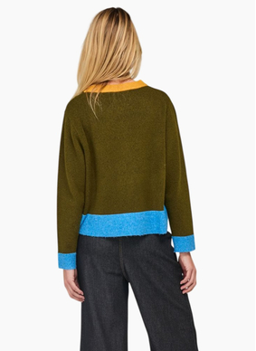 Boom Shankar Poet Jumper - Multi - Olive Multi