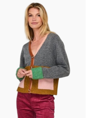 Boom Shankar Remi Cardi Grey Multi