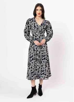 Seeking Lola Serenity Dress - Linework