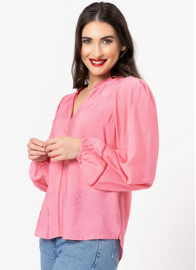 Seeking Lola Sylvie Top - Peony