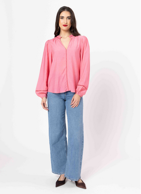 Seeking Lola Sylvie Top - Peony