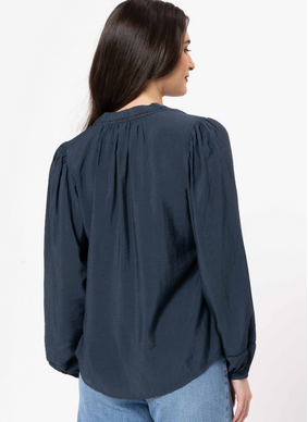 Seeking Lola Sylvie Top - Steel Navy