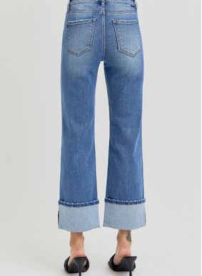 Dylan High Rise Straight Cuff Jean - Medium