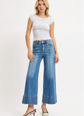 Holly Crop Wide Leg Jean - Medium