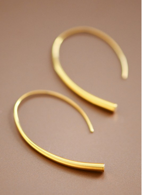 Gold Plated Stainless Steel Hoop Earrings