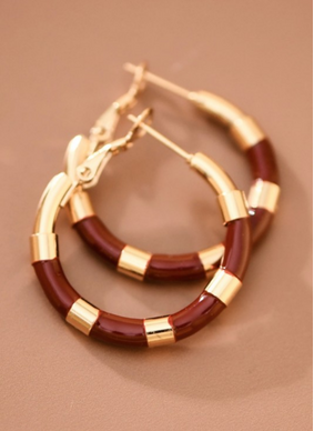 Plated Stainless Steel Hoop Earrings