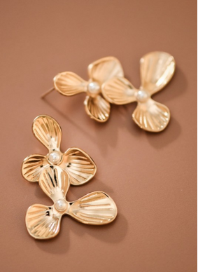 Pearl Flower Earrings