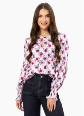 Seeking Lola VIENNA BLOUSE VIOLET BLOOM
