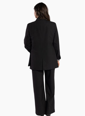 Drama the Label Espresso Blazer - Noir Stripe