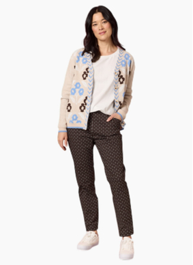 Gordon Smith Kelly Print Pant-Coffee