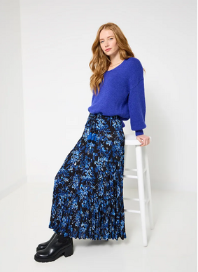 Joe Brown AUTUMN BLUES MAXI SKIRT-BLUE