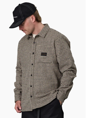 Just Another Fisherman TOOTH OVER SHIRT - BROWN