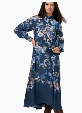 Loobies Story Casella Midi Dress -Blue