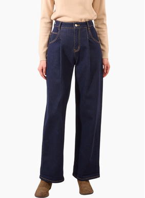Molly Bracken Pleated Cuffed Jeans