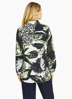 Ping Pong  Camille Abstract Floral Blouse