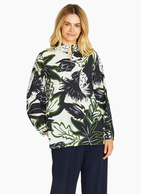Ping Pong  Camille Abstract Floral Blouse
